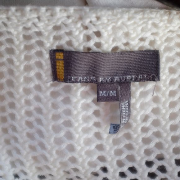 COPY - i Jeans by Buffalo Crocheted Loose Knit Sweater Black Silver metallic si… - Picture 10 of 10